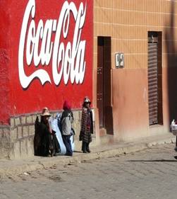 CocaCola reclame in Oruro Bolivia